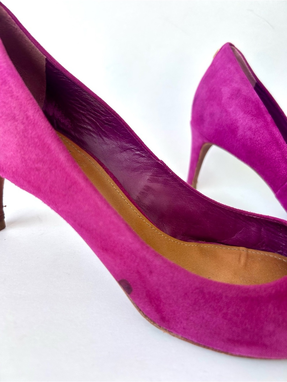 Tory Burch Purple Suede High Heel Pumps Size 8.5 - Picture 10 of 10